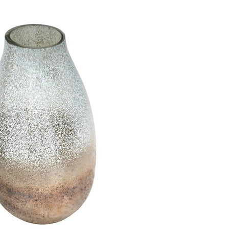 Verre Snowdrop Gold Frosted Vase H32Cm W18Cm Luxury Home Decor Garden & Outdoor And Gifts
