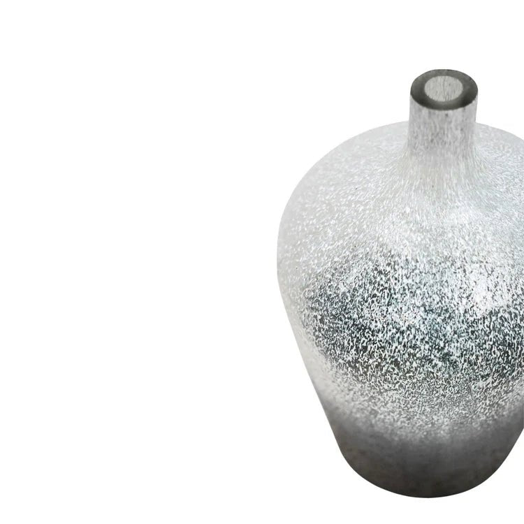 Verre Stem Atlantic Blue Frosted Vase H30Cm W18Cm Luxury Home Decor Garden & Outdoor And Gifts