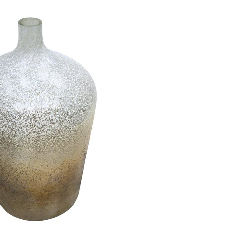 Verre Stem Gold Frosted Vase H30Cm W18Cm Luxury Home Decor Garden & Outdoor And Gifts