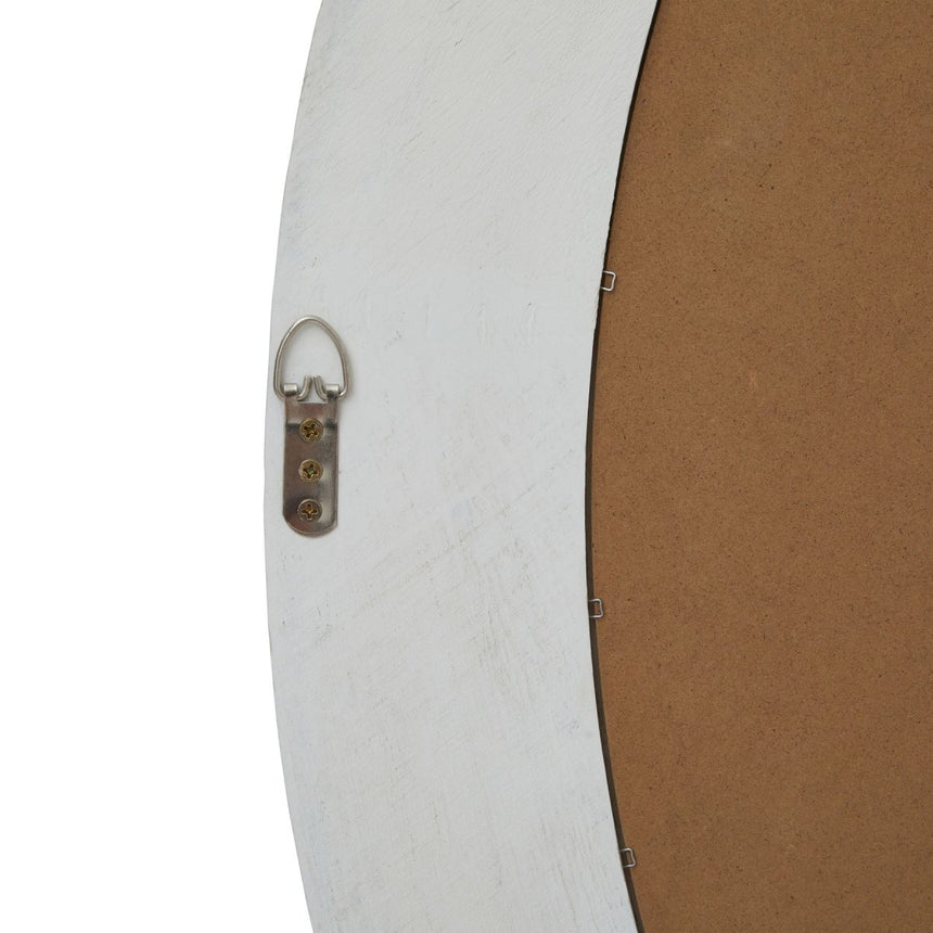 Washed Wood Round Framed Large Mirror 120cm - Wall Mirrors UK Luxury Home Decor Garden & Outdoor And Gifts