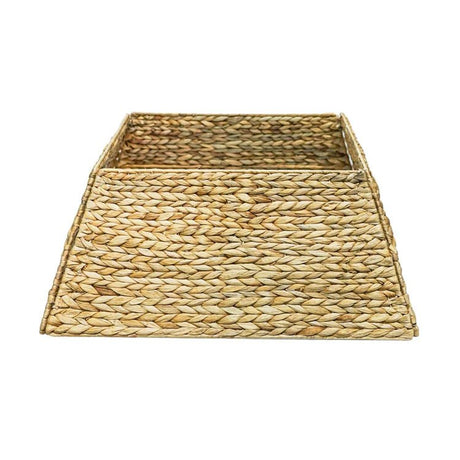 Water Hyacinth Christmas Tree Skirt Square - Foldable, Natural Brown Quality Home Decor Garden & Outdoor Living and Gifts