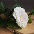 White Garden Rose Spray - Luxury Artificial Flower Single Stem Luxury Home Decor Garden & Outdoor And Gifts