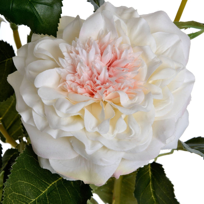 White Garden Rose Spray - Luxury Artificial Flower Single Stem Luxury Home Decor Garden & Outdoor And Gifts