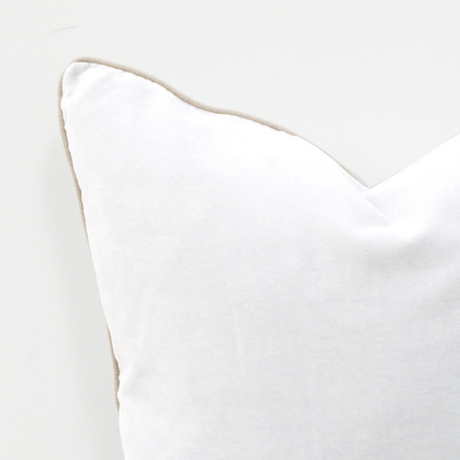 White Sofa/Chair Cushion - 100% Cotton, Luxury Feather Pad, 50x50cm Quality Home Decor Garden & Outdoor Living and Gifts