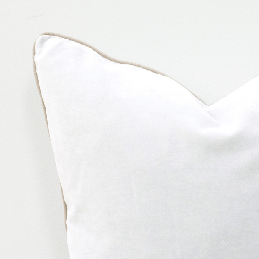 White Sofa/Chair Cushion - 100% Cotton, Luxury Feather Pad, 50x50cm Quality Home Decor Garden & Outdoor Living and Gifts