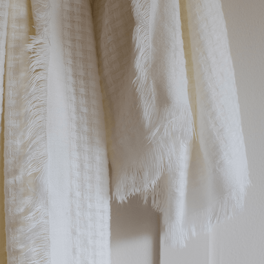White Throw - 100% Acrylic, Modern Style, 200x150cm Quality Home Decor Garden & Outdoor Living and Gifts
