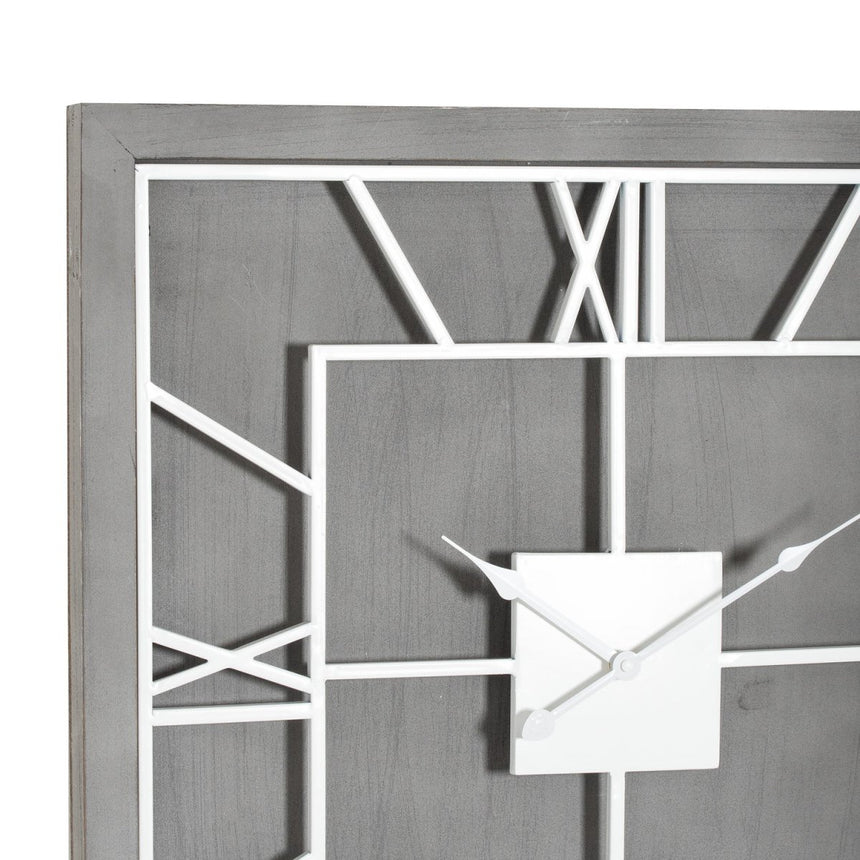 Williston Grey Square Wall Clock - Best Wall Clocks UK Luxury Home Decor Garden & Outdoor And Gifts