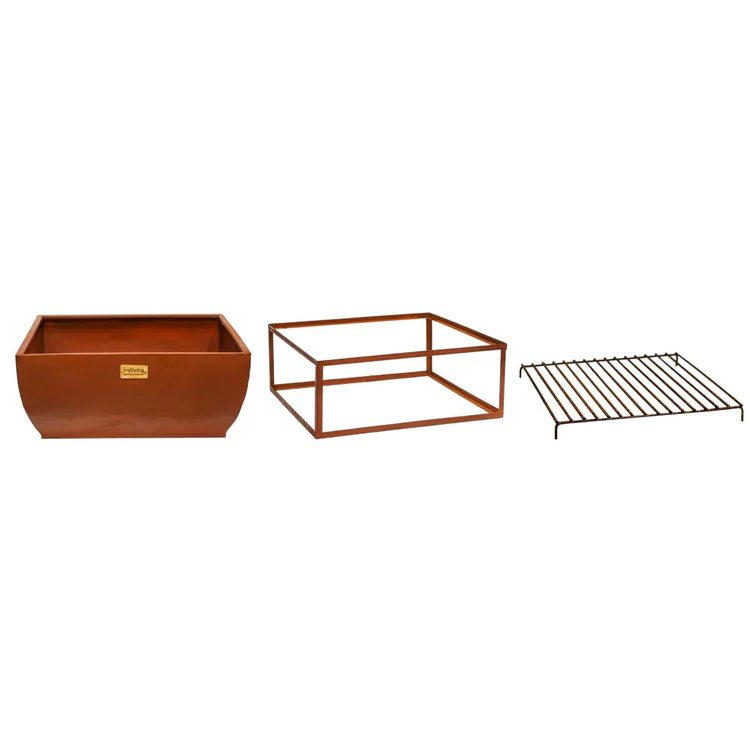 Windermere Small Iron Fire Pit/Bowl Rust Finish - UV Stable Frost Resistant Quality Home Decor Garden & Outdoor Living and Gifts