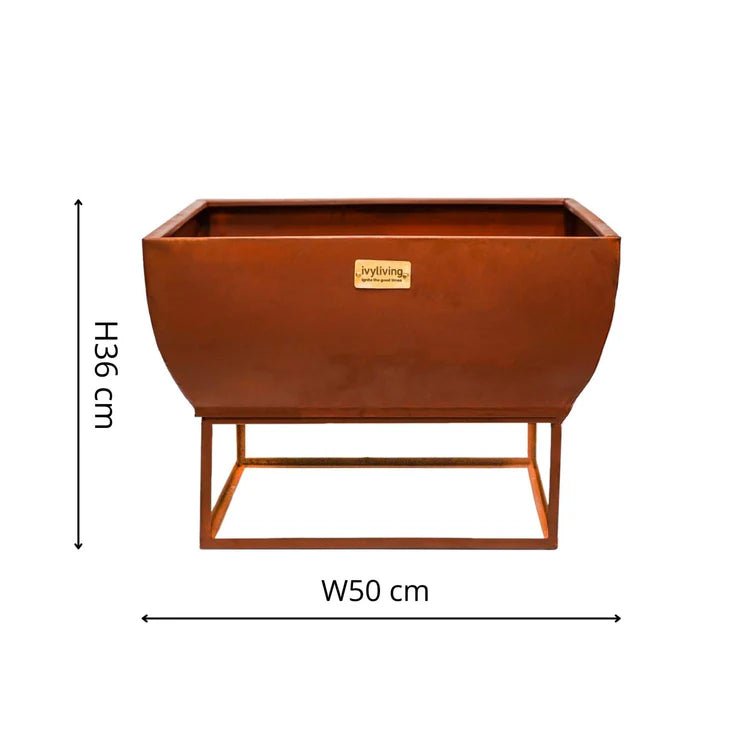 Windermere Small Iron Fire Pit/Bowl Rust Finish - UV Stable Frost Resistant Quality Home Decor Garden & Outdoor Living and Gifts