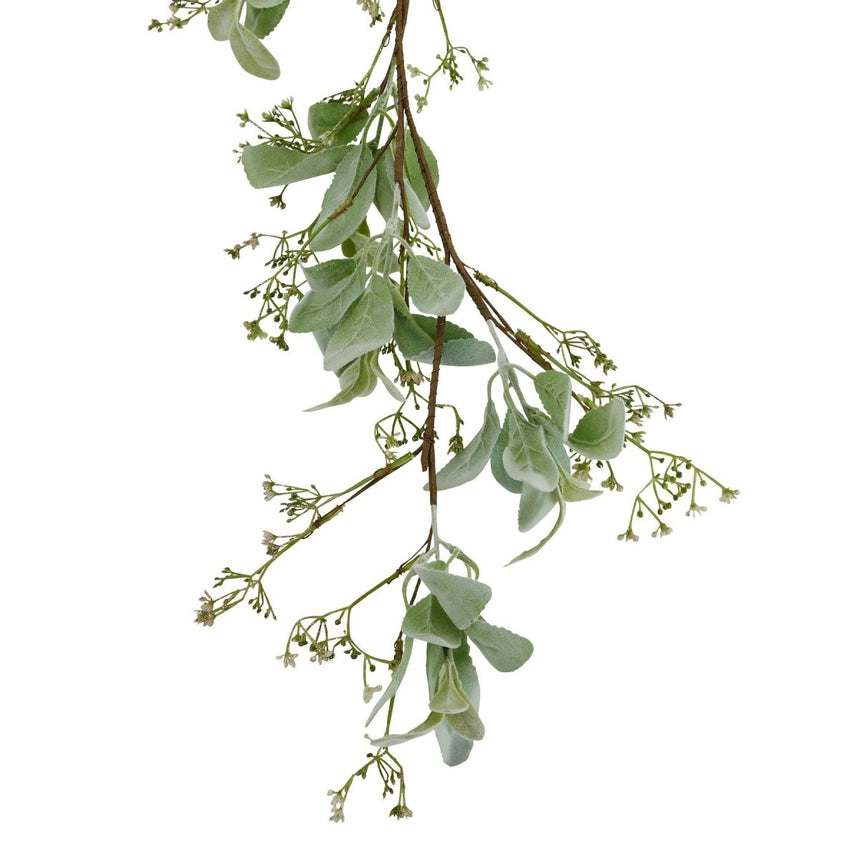 Winter Garland with With Artificial Lambs Ear And Wax Flower Luxury Home Decor Garden & Outdoor And Gifts