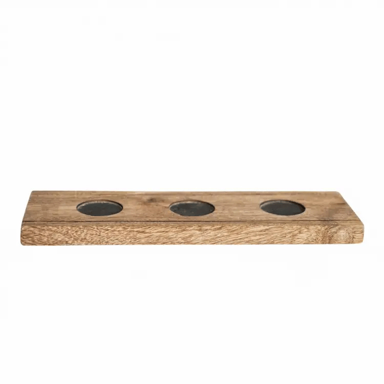 Wooden Advent Candle Holder with Metal Accessories Quality Home Decor Garden & Outdoor Living and Gifts