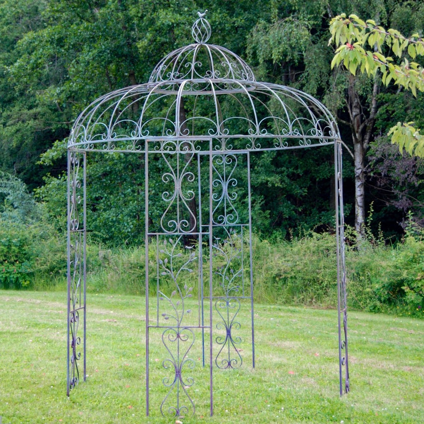 Woodland Garden Gazebo - Antique Blue Rust Finish Quality Home Decor Garden & Outdoor Living and Gifts