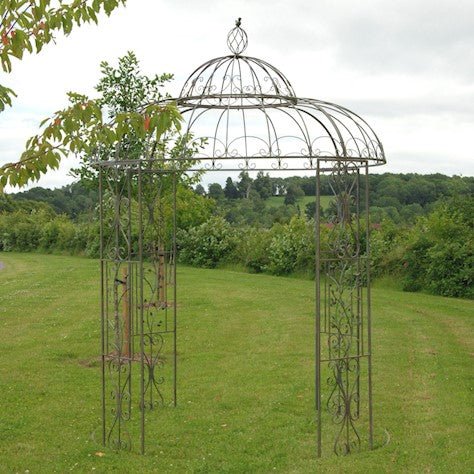 Woodland Garden Gazebo - Antique Blue Rust Finish Quality Home Decor Garden & Outdoor Living and Gifts