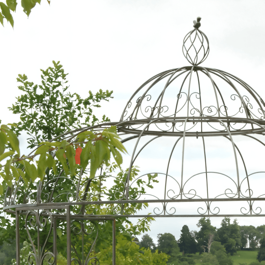Woodland Garden Gazebo - Antique Green Rust Finish Quality Home Decor Garden & Outdoor Living and Gifts