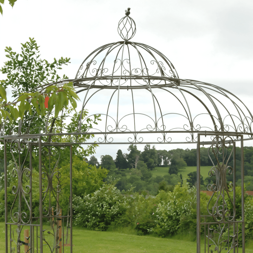 Woodland Garden Gazebo - Antique Green Rust Finish Quality Home Decor Garden & Outdoor Living and Gifts