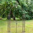 Woodland Garden Ornamental Gate With Arch - Rusty Antique Finish Quality Home Decor Garden & Outdoor Living and Gifts