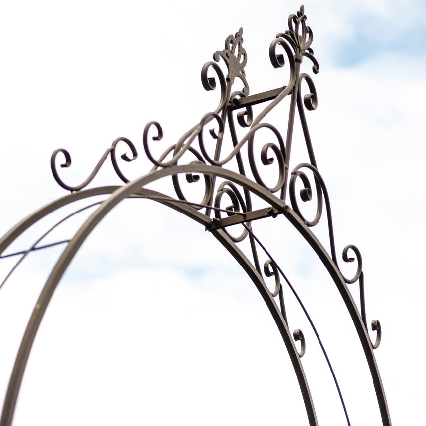 Woodland Garden Ornamental Gate With Arch - Rusty Antique Finish Quality Home Decor Garden & Outdoor Living and Gifts